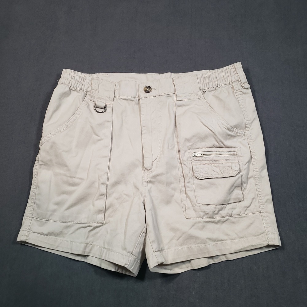 Uzzi Amphibious Gear Cargo Shorts Mens 34 Tan Khaki Cotton Utility Outdoor‎